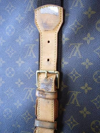 ルイヴィトン　トラベルバッグ（Louis Vuitton）　ヌメ革交換 | バッグ修理
