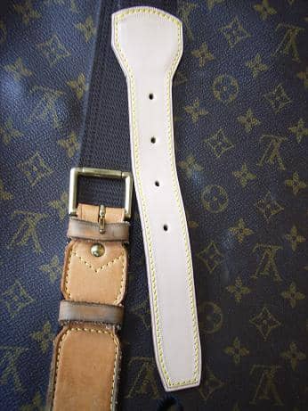 ルイヴィトン　トラベルバッグ（Louis Vuitton）　ヌメ革交換 | バッグ修理