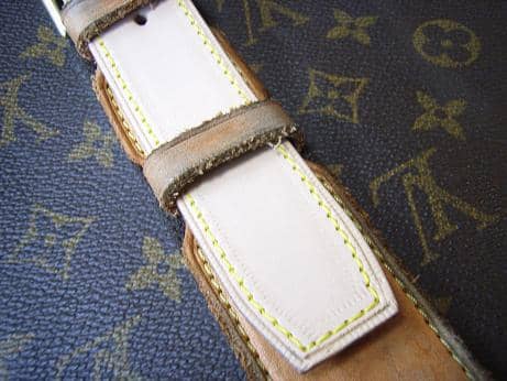 ルイヴィトン　トラベルバッグ（Louis Vuitton）　ヌメ革交換 | バッグ修理