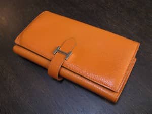 エルメス　財布（HERMES）　クリーニング＋染め直し | 革小物修理