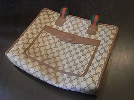 グッチ　トートバッグ（GUCCI）　パイピング補修、クリーニング＆染め直し | バッグ修理
