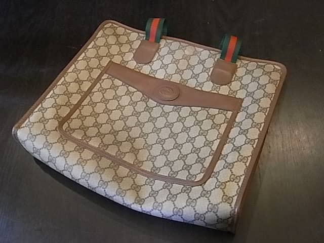グッチ　トートバッグ（GUCCI）　パイピング補修、クリーニング＆染め直し | バッグ修理