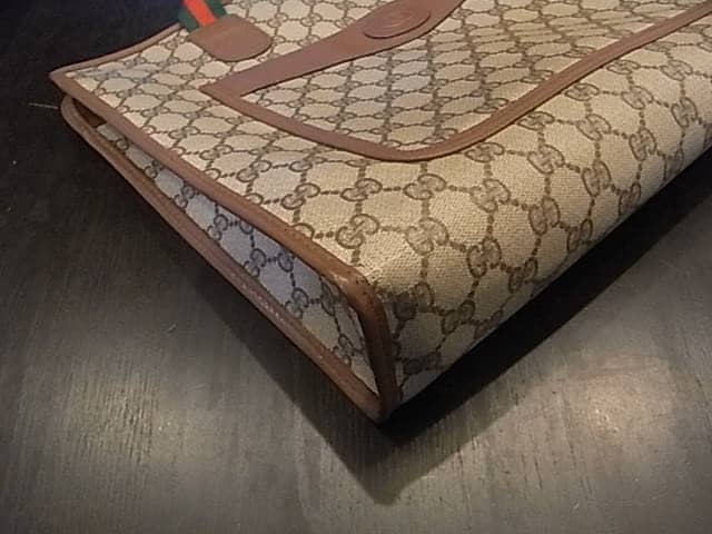 グッチ　トートバッグ（GUCCI）　パイピング補修、クリーニング＆染め直し | バッグ修理