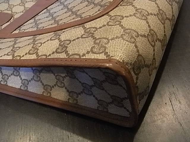 グッチ　トートバッグ（GUCCI）　パイピング補修、クリーニング＆染め直し | バッグ修理