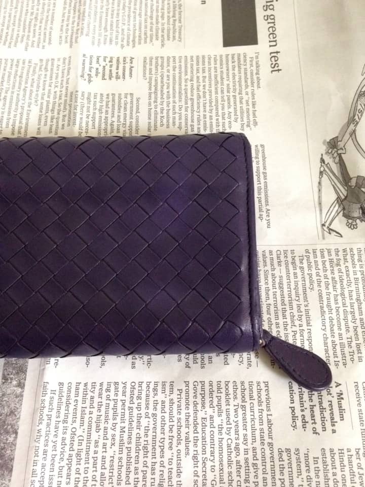 ボッテガベネタ（BOTTEGA VENETA）　財布　クリーニング＆染め直し | 革小物修理