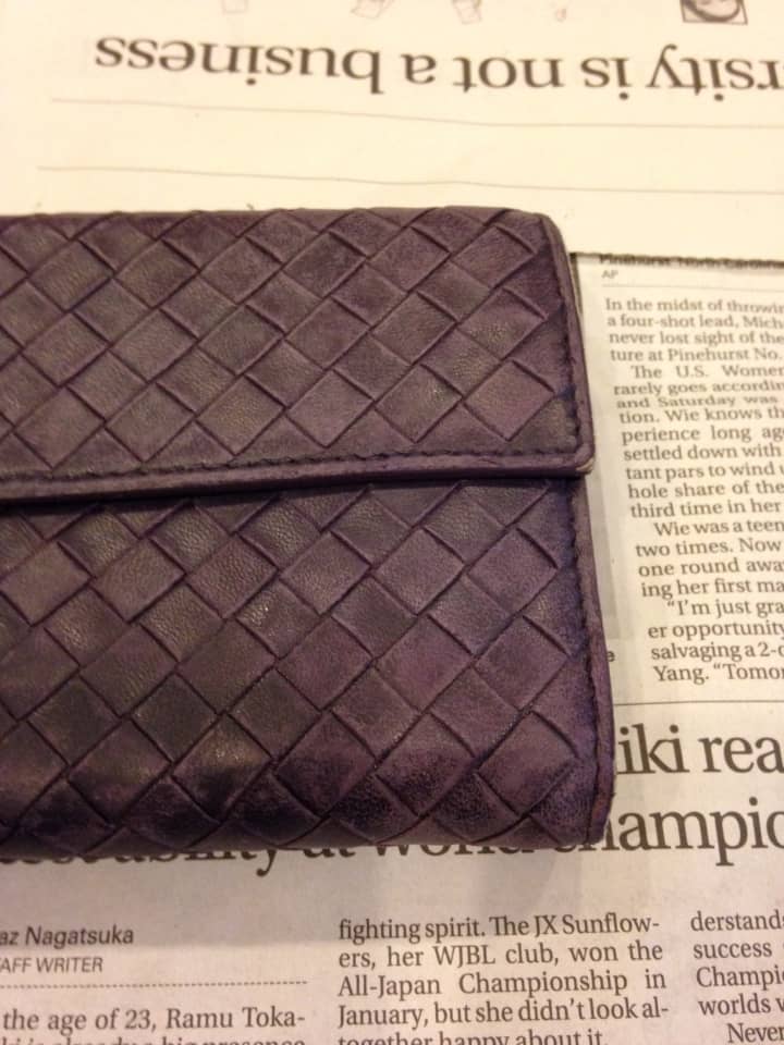 ボッテガベネタ（BOTTEGA VENETA）　財布　クリーニング＆染め直し | 革小物修理