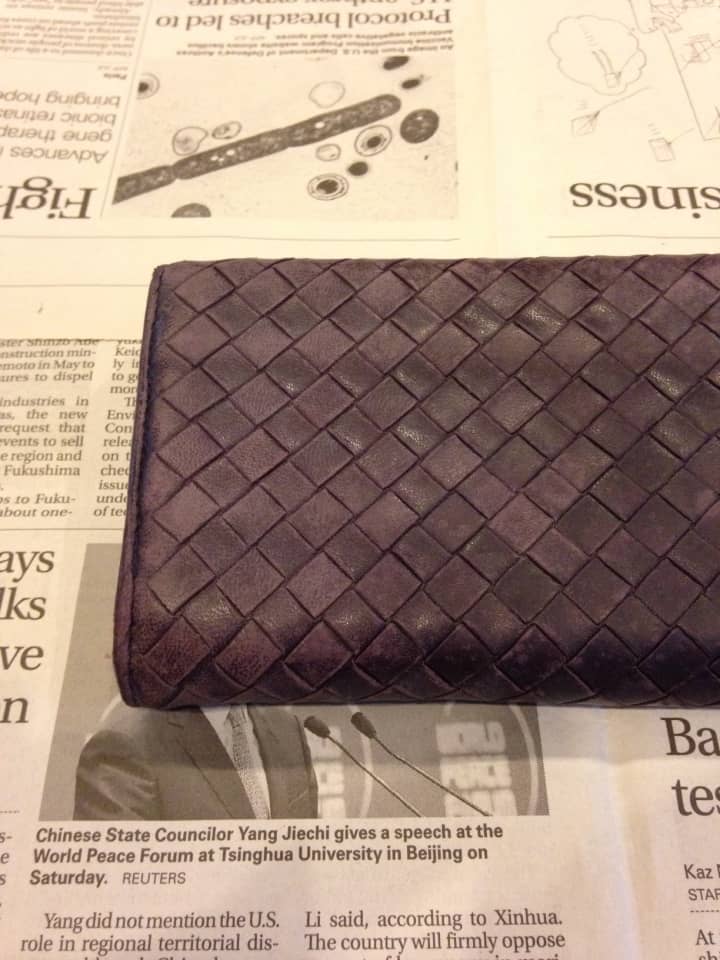 ボッテガベネタ（BOTTEGA VENETA）　財布　クリーニング＆染め直し | 革小物修理