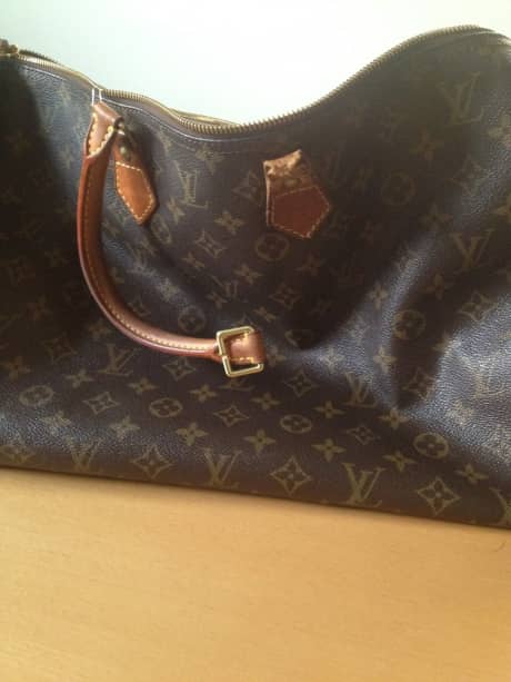 ルイヴィトン（Louis Vuitton)　持ち手根革作製、ファスナー引手修理 | バッグ修理