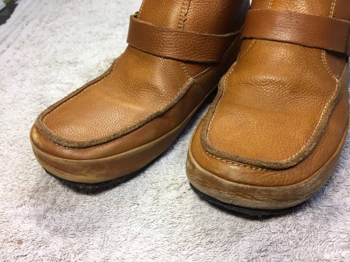 婦人ショートブーツ　全体染め直し | 靴修理