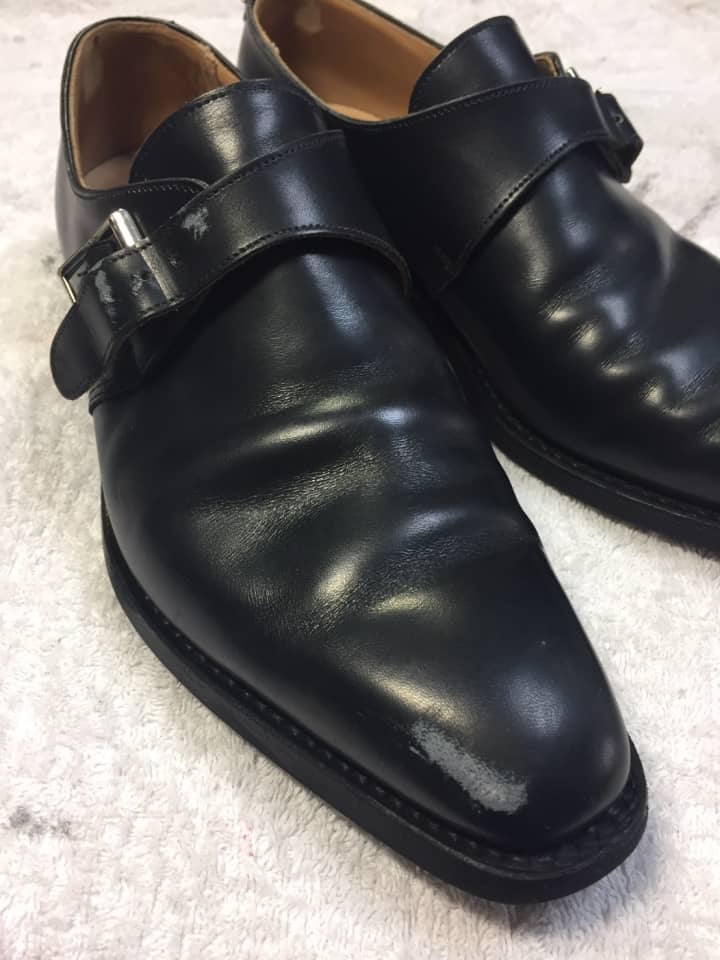 Crockett & Jones（クロケット＆ジョーンズ）　紳士靴　つま先キズ補修 | 靴修理