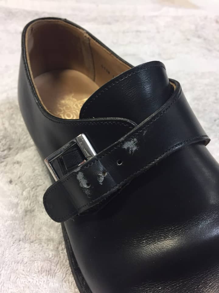Crockett & Jones（クロケット＆ジョーンズ）　紳士靴　つま先キズ補修 | 靴修理