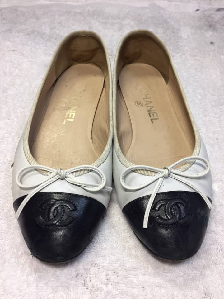 CHANEL（シャネル）フラットシューズ　クリーニング＆染め直し | 靴修理