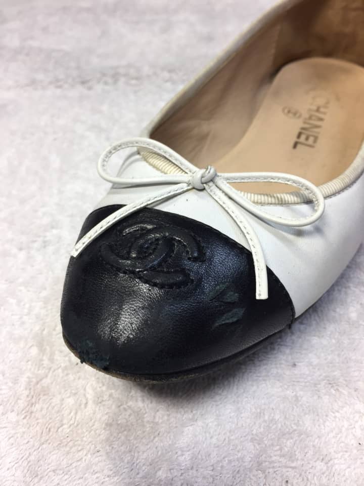 CHANEL（シャネル）フラットシューズ　クリーニング＆染め直し | 靴修理