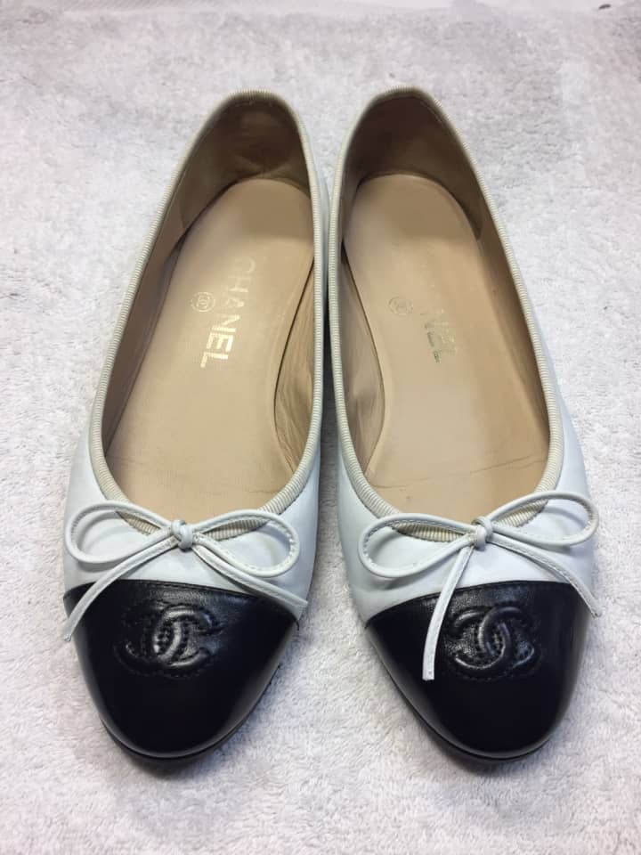 CHANEL（シャネル）フラットシューズ　クリーニング＆染め直し | 靴修理