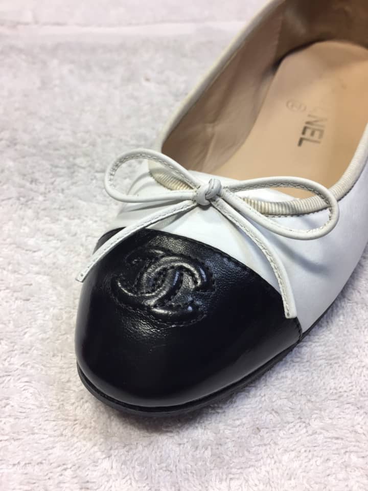 CHANEL（シャネル）フラットシューズ　クリーニング＆染め直し | 靴修理