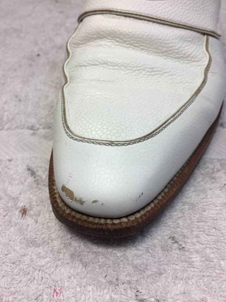 紳士靴　つま先キズ補修 | 靴修理