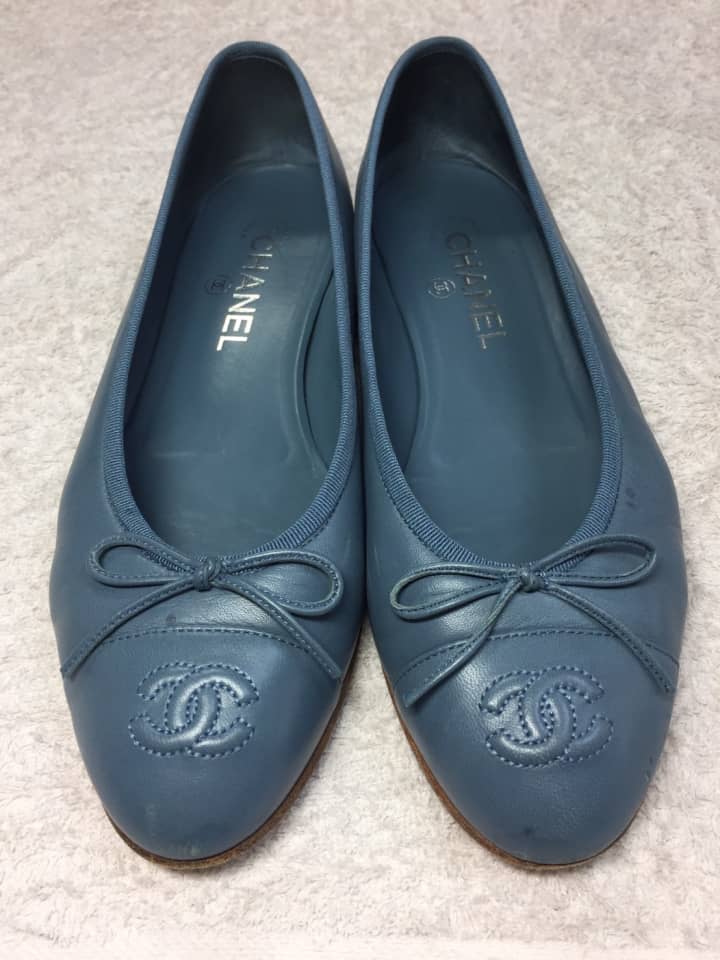 CHANEL（シャネル）フラットパンプス　クリーニング＆染め直し | 靴修理