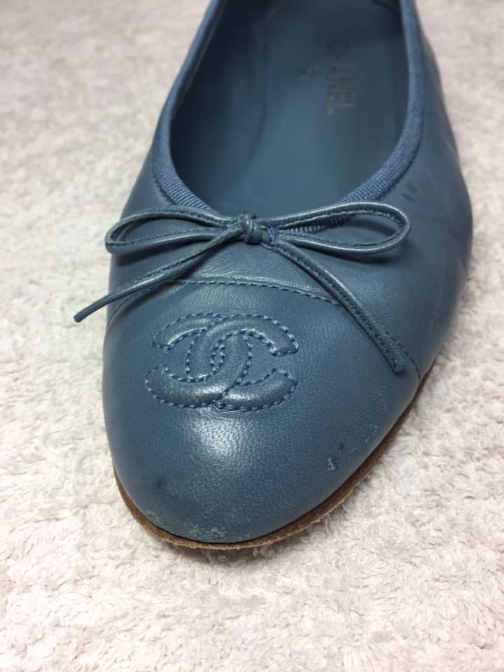 CHANEL（シャネル）フラットパンプス　クリーニング＆染め直し | 靴修理