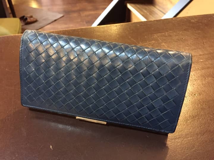 ボッテガヴェネタ（Bottega Veneta）長財布　クリーニング＆染め直し | 革小物修理