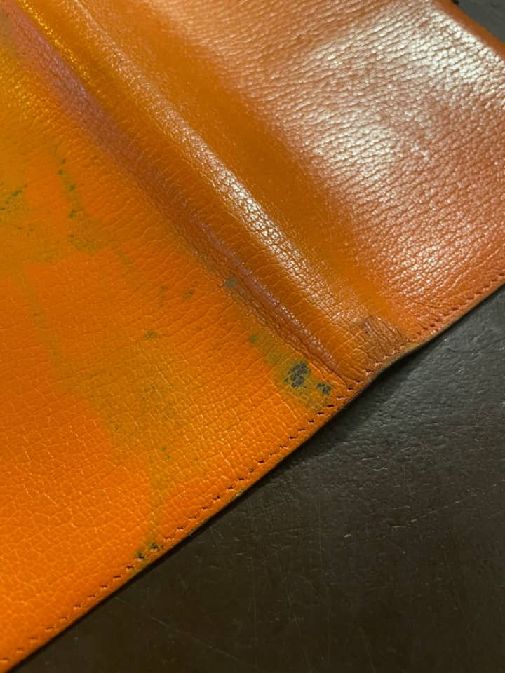 エルメス（HERMES）手帳カバー　クリーニング＆染め直し | 靴修理