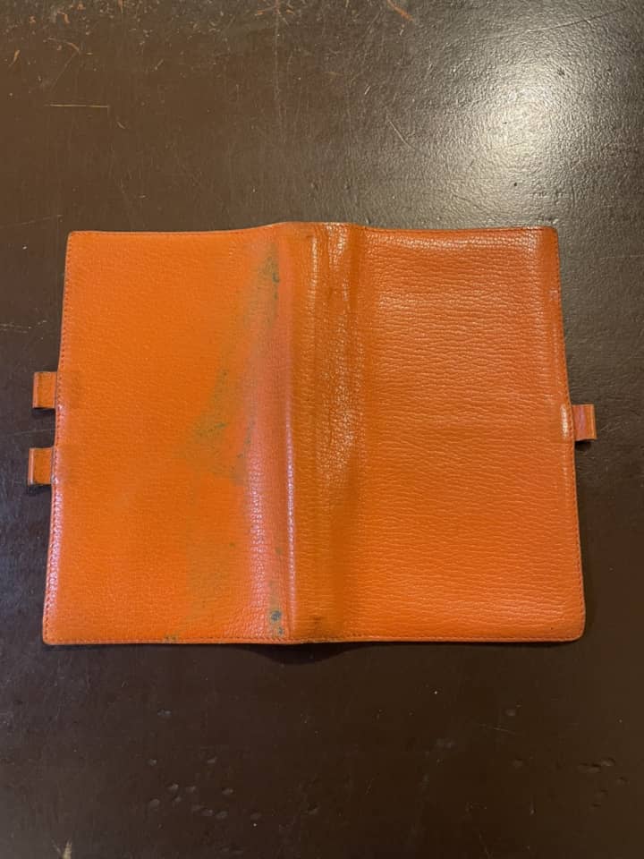 エルメス（HERMES）手帳カバー　クリーニング＆染め直し | 靴修理