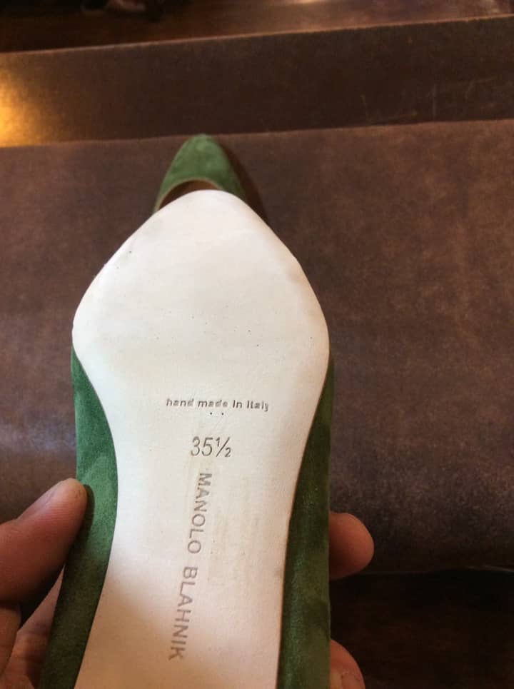 マノロブラニク（MANOLO BLAHNIK）パンプス　ハーフラバーソール | 靴修理