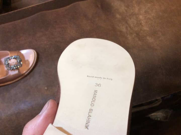 MANOLO BLAHNIK（マノロブラニク）サンダル　ハーフラバーソール | 靴修理