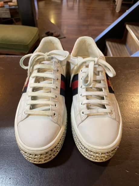 GUCCI（グッチ）スニーカー　クリーニング＆染め直し | 靴修理