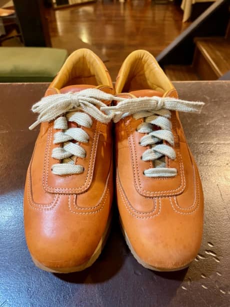 HERMES（エルメス）スニーカー　クリーニング＆染め直し | 靴修理