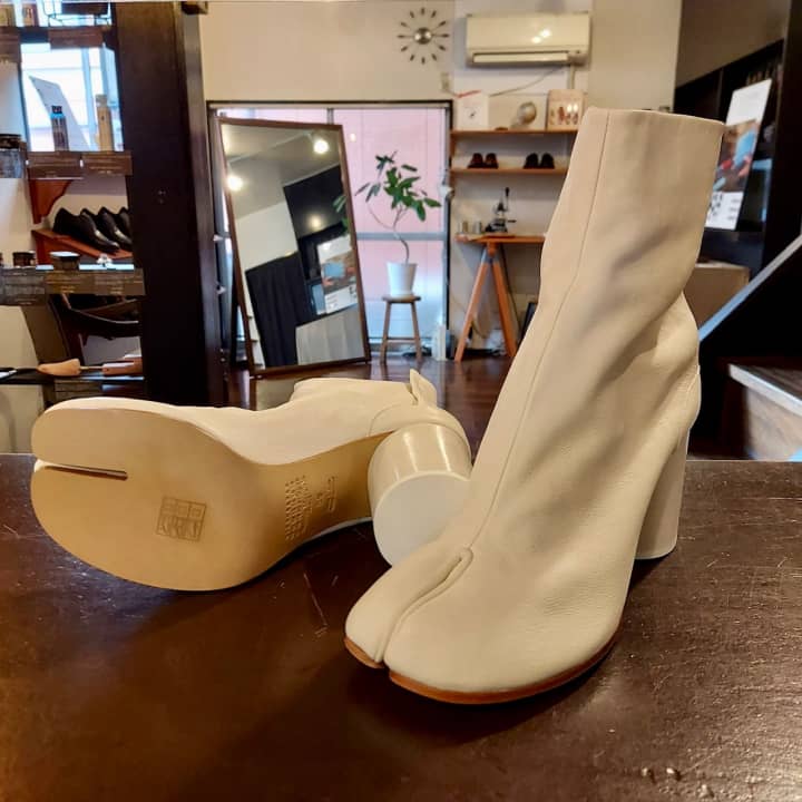 MAISON MARTIN MARGIELA（メゾンマルジェラ）アンクルブーツ　ハーフラバーソール | 靴修理