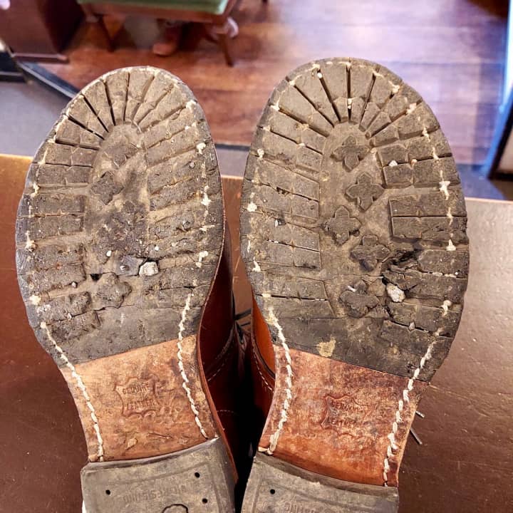 REDWING（レッドウィング）9106（ベックマン）ハーフラバーソール補強＆底縫い | 靴修理