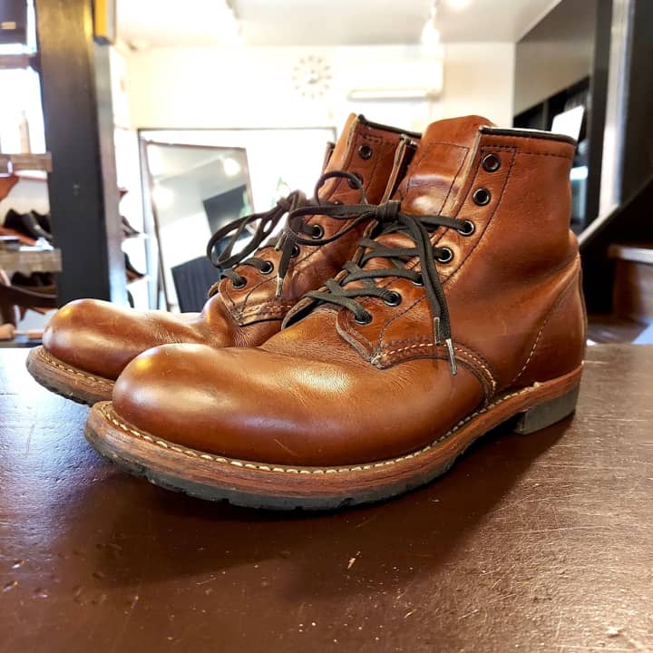 REDWING（レッドウィング）9106（ベックマン）ハーフラバーソール補強＆底縫い | 靴修理