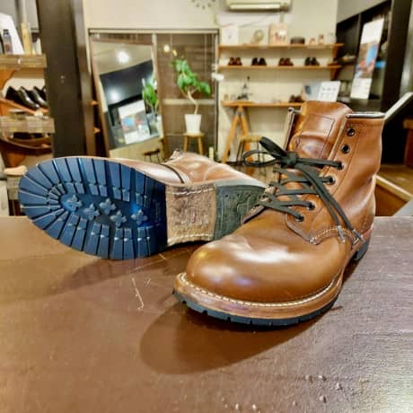 REDWING（レッドウィング）9106（ベックマン）ハーフラバーソール補強＆底縫い | 靴修理