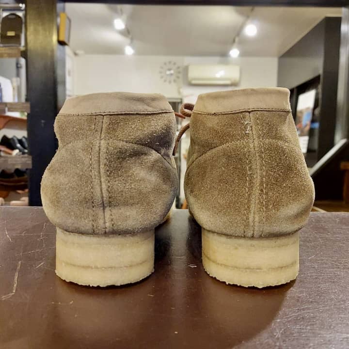 CLARKS（クラークス）ワラビー　オールソール交換（クレープソール） | 靴修理