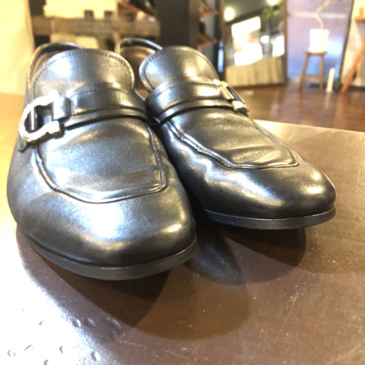 FERRAGAMO（フェラガモ）紳士靴　ハーフラバーソール補強 | 靴修理