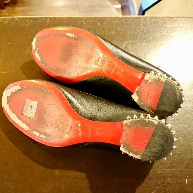 CHRISTIAN LOUBOUTIN（クリスチャンルブタン）フラットシューズ　ヒール交換＆ハーフラバーソール | 靴修理
