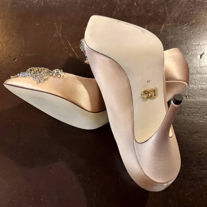 DOLCE&GABBANA（ドルチェ＆ガッバーナ）レディースパンプス　ハーフラバーソール | 靴修理