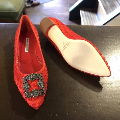 MANOLO BLAHNIK（マノロブラニク）婦人靴　ハーフラバーソール補強 | 靴修理