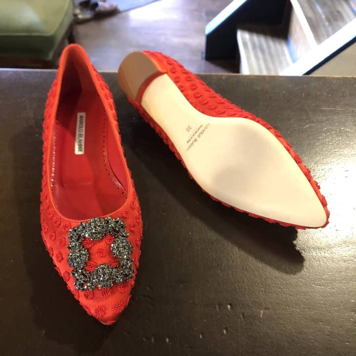 MANOLO BLAHNIK（マノロブラニク）婦人靴　ハーフラバーソール補強 | 靴修理