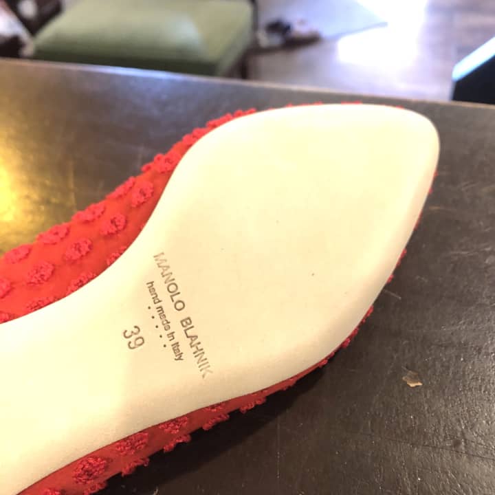 MANOLO BLAHNIK（マノロブラニク）婦人靴　ハーフラバーソール補強 | 靴修理