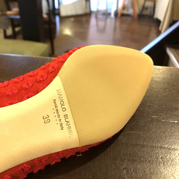 MANOLO BLAHNIK（マノロブラニク）婦人靴　ハーフラバーソール補強 | 靴修理