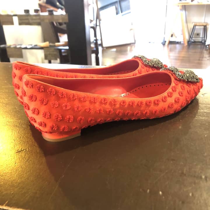MANOLO BLAHNIK（マノロブラニク）婦人靴　ハーフラバーソール補強 | 靴修理