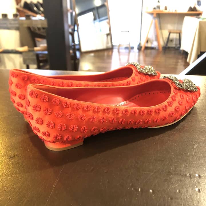MANOLO BLAHNIK（マノロブラニク）婦人靴　ハーフラバーソール補強 | 靴修理