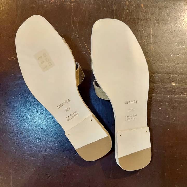 HERMES（エルメス）婦人サンダル　ハーフラバーソール補強 | 靴修理
