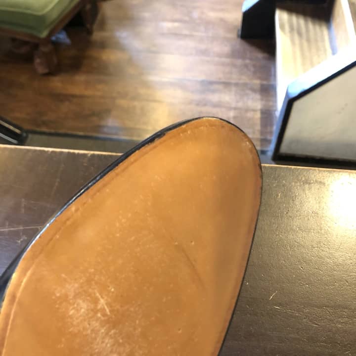 JOHN LOBB（ジョンロブ）　ヴィンテージスティール＆ハーフラバーソール補強＆鏡面磨き | 靴修理