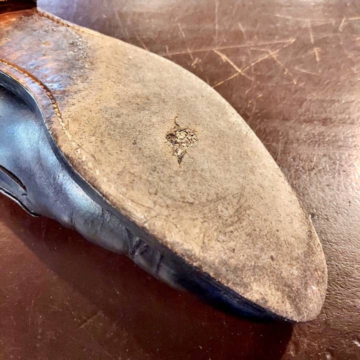 Crockett&Jones（クロケット＆ジョーンズ）ハーフラバーソール補強＆ヒールブロック交換 | 靴修理