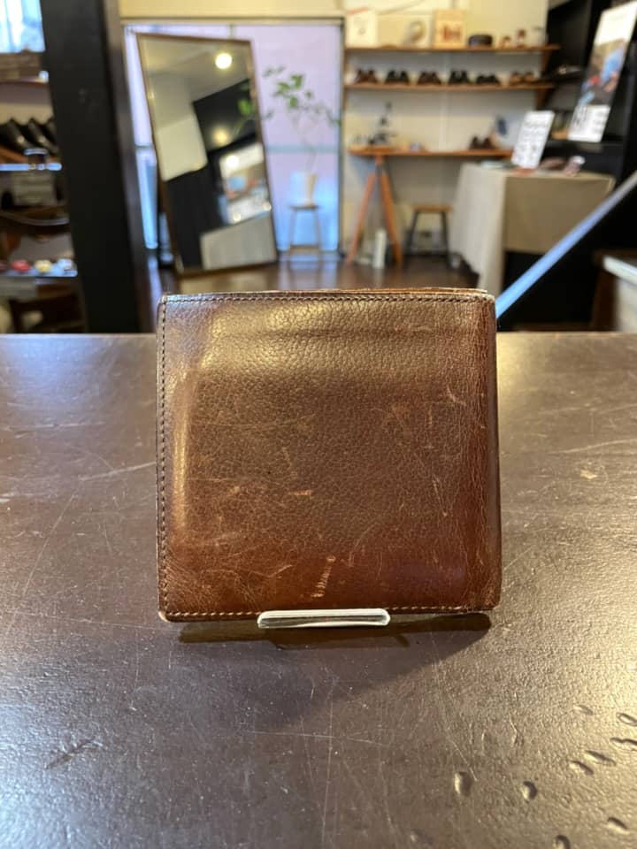JOHN LOBB（ジョンロブ）二つ折り財布　クリーニング＆染め直し | 革小物修理