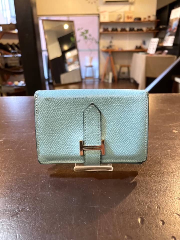 HERMES（エルメス）カードケース　クリーニング＆染め直し | 革小物修理