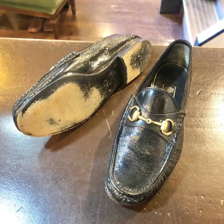 GUCCI（グッチ）紳士靴　ハーフラバーソール補強 | 靴修理