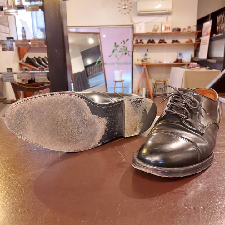 ALDEN（オールデン）紳士靴　ヒール交換＆つま先レザー補強 | 靴修理